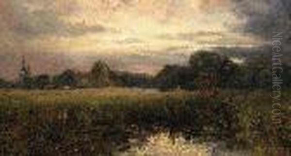Sunset On A Verdant Landscape - view 1