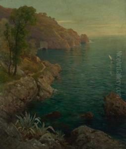 Meereskuste Bei Nervi by Otto Friedrich Leu