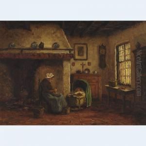 Tending Baby by Johannes Karel Leurs
