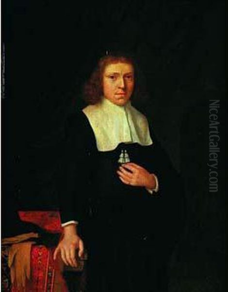 Portrait D'homme Pres D'une Table Recouverte D'un Tapis - view 1