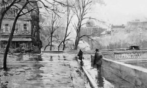 Paris, Jour De Pluie, Pont De Sully.