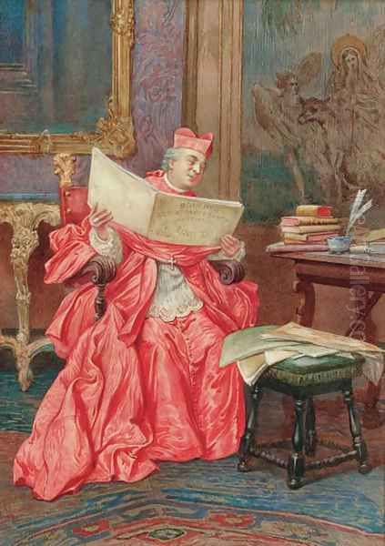 A cardinal reading - view 1