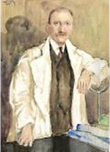 Ritratto Di Medico Nel Suo Studio by Adolfo Levier