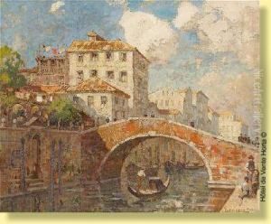 Vue De Venise by Sophus Theobald Levinsen