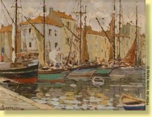 Vue Du Port De Saint-tropez by Sophus Theobald Levinsen