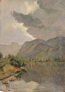 Lago Di Mucrone by Giuseppe Augusto Levis