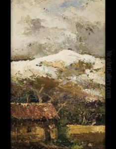 Neve Nella Campagna Piemontese by Giuseppe Augusto Levis