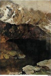 "lago Alpino" 1913 by Giuseppe Augusto Levis