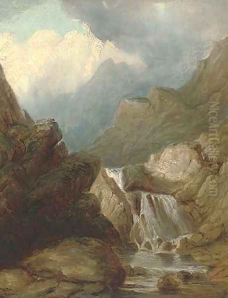 A Highland waterfall - view 1