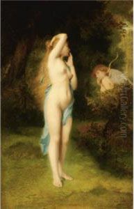 Venus And Cupid by Emile Levy