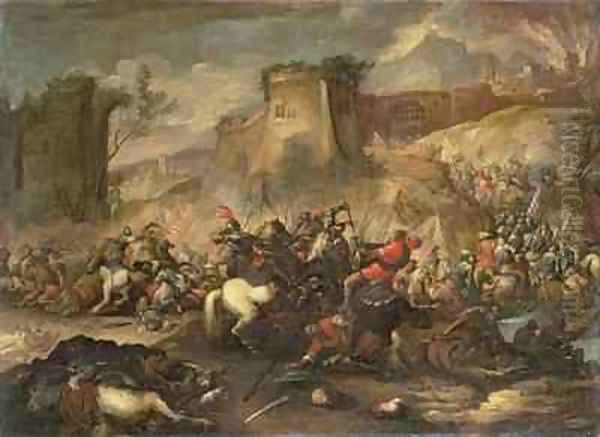 Cavalry skirmishes between Crusaders and Turks - view 1