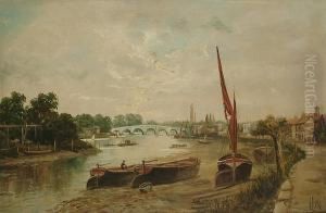 The Thames At Strand On The Green With Kew Bridge The Thames At Strand On The Green With Kew Bridge