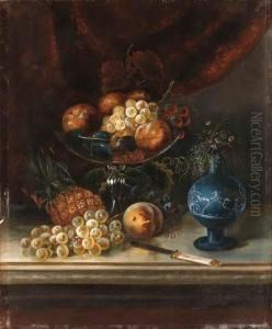 Still Life With Fruit, Vase And Knife