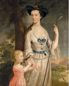 Portrait Of A Lady And Her Child by John Frederick Lewis