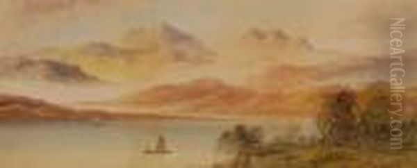 Extensive Mountain Lake Scene - view 1