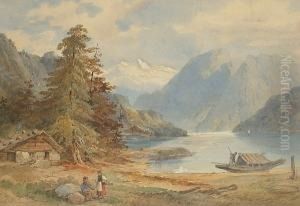 Figures By A Lake