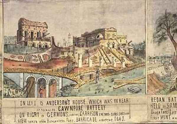 Andersons house and the medical garrison during the siege of Cawnpore - view 1
