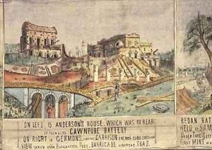 Andersons house and the medical garrison during the siege of Cawnpore