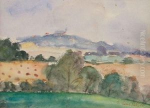 Paysage Vallonne -promeneur by Sonia Lewitska