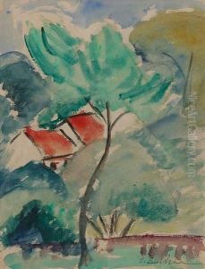 Toits Rouges Dans Lacampagne by Sonia Lewitska