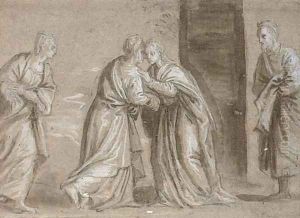 The Visitation by Benedetto Caliari