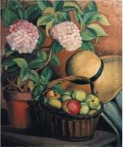 Le Chapeau De Paille Et Les Hortensias by Sonia Lewitska