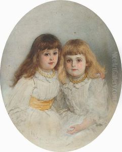 Portrait Of Sisters by Otto Leyde