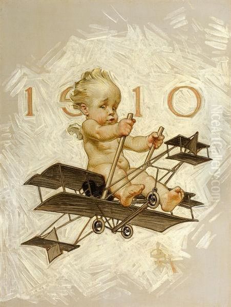 New Years 1910, Saturday Evening Post Cover - view 1