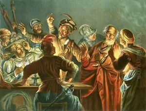 Peter denying Christ