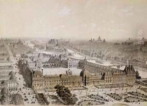 The Finished Louvre and the New Rue de Rivoli by Chapuis