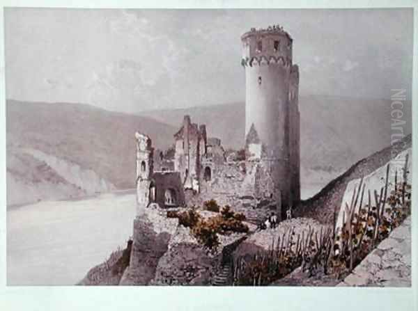 Schloss Ehrenfels in the Rhine Valley - view 1