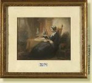 Lalecture, Aquarelle Et Pastel
Sur Papier. Monogramme En Bas A Gaucheh.l. Pour Henri Leys. Ecole Belge.
Dim.: 16x19,5cm by Henri Leys