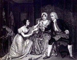 Mr Blanchard Mrs Davenport and Miss M Tree as Peachum Mrs Peachum and Polly in The Beggars Opera by George Clint