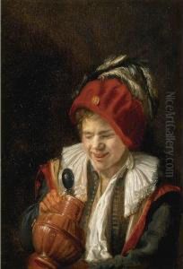 Kannekijker" - A Youth With A Jug by Judith Leyster