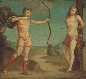 The Martyrdom of Saint Sebastian by Giovanni Battista Caroto