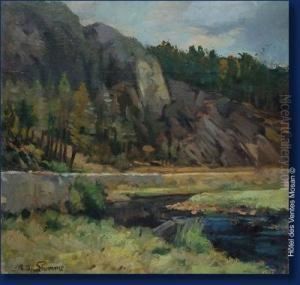 Route De Laroche A Houffalize by Modeste Jean Lhomme