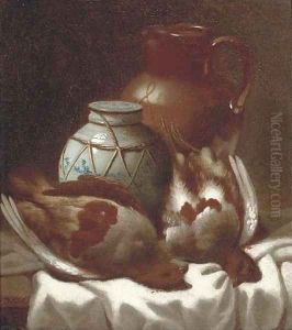 Partridge with a jar and a jug