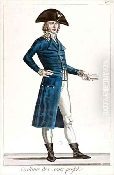 Costume of an Under Prefect during the period of the Consulate 1799-1804 of the First Republic in France - view 1
