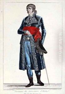Costume of a Secretary of State during the period of the Consulate 1799-1804 of the First Republic in France Costume of a Secretary of State during the period of the Consulate 1799-1804 of the First Republic in France