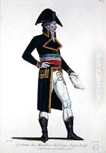 Costume of Members of the Corps Legislatif during the First Republic in France by Chataignier