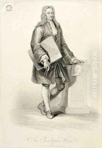 Sir Christopher Wren 1632-1723 by Giovanni Batista Cipriani