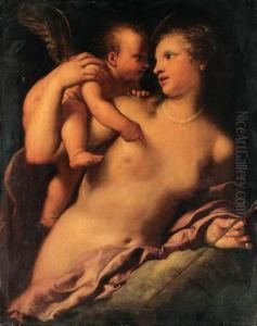 Venus Disarming Cupid by Pietro Liberi