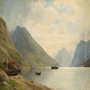 Fiord Scene On A Cloudy Summer Day
