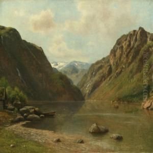 Scenery From Sandvenvandet In Hardanger, Norway