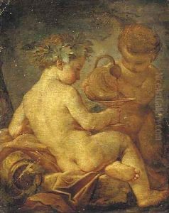 The Nurture of Bacchus by Giulio Carpione