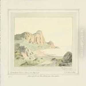 Beach Scene From Bornholm Island by Georg Emil Libert
