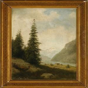 Fiord Scene From Norway by Georg Emil Libert