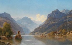 Gebirgslandschaft Mit Einem See
