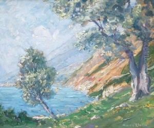 Monte Simone Am Gardasee. Ol Auf
Malkarton. 58 X 69 Cm. Rechts Unten Signiert Sowie Ruckseitig
Bezeichnet. Gerahmt. by Hans Licht