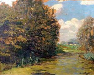Letni Pejzaz Z Drzewami by Hans Licht